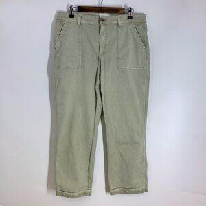 Lila Ryan Women's Payton‎ Military Stretch Cotton Straight Leg Cuff Peyote SZ 16